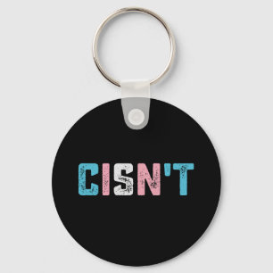 Transgender trots Cis is niet LGBTQ Trans vlag gra Sleutelhanger