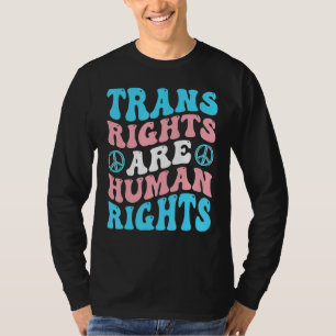 Transgender trots LGBT Groovy Transrechten zijn me T-shirt