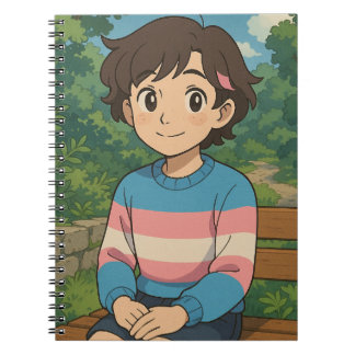 Transgender Vlag Anime Persoon | LGBTQIA+ Notitieboek