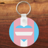 Transgender-vlag, hart- en pridegemeenschap/geslac sleutelhanger (Voorkant)