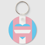 Transgender-vlag, hart- en pridegemeenschap/geslac sleutelhanger (Achterkant)