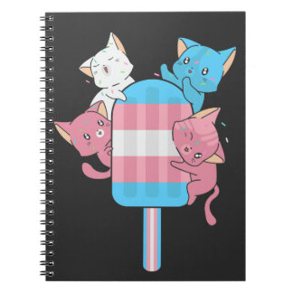 Transgender Vlag Katten en een Ijslolly Notitieboek