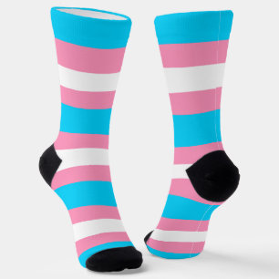Transgender Vlag LGBTQIA+ Roze, Blauw en Wit Sokken