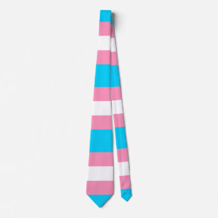 Transgender Vlag LGBTQIA+ Roze, Blauw en Wit Stropdas