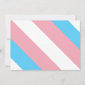 Transgender vlag trans trots vandaag feest Uitnodi Kaart (Achterkant)