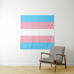 Transgender Vlag Vierkant Wandkleed