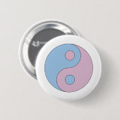 Transgender Yin Yang Symbol Ronde Button 5,7 Cm (Voorkant /achterkant)