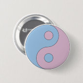 Transgender Yin Yang Symbol Ronde Button 5,7 Cm (Voorkant /achterkant)