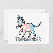 Transgender-Zebra Briefkaart (Voorkant / Achterkant)