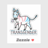 Transgender-Zebra Sticker (Vel)
