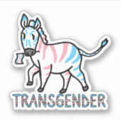 Transgender-Zebra Sticker (Voorkant)