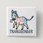 Transgender-Zebra Vierkante Button 5,1 Cm (Voorkant)