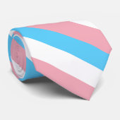 Transgenderkleuren: diagonale lijnen stropdas (Opgerold)