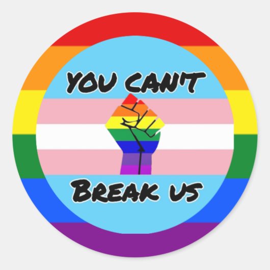 Transgendermacht Ronde Sticker (Voorkant)