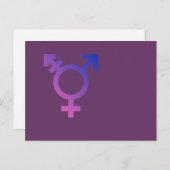 Transgendersymbool Briefkaart (Voorkant / Achterkant)