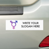 Transgendersymbool Bumpersticker (Op auto)