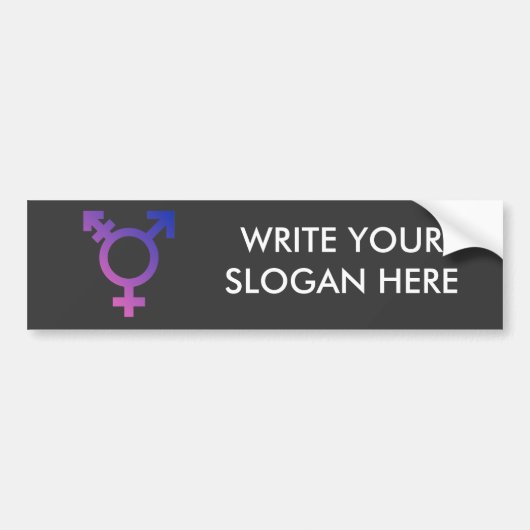 Transgendersymbool Bumpersticker (Voorkant)