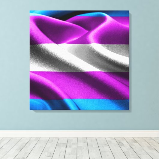 Transgendervlag Canvas Afdruk (Insitu (Houten vloer))