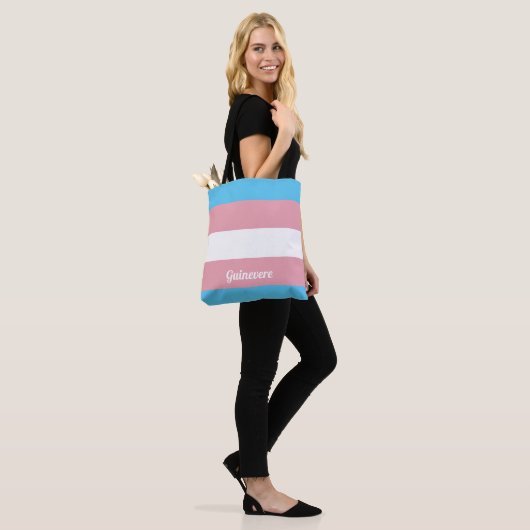 Transgendervlag | Gepersonaliseerd Draagtas (Op model)