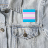 Transgendervlag Vierkante Button 5,1 Cm (In situ)