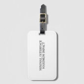 Transit Identiteit | Technische Minimaal Interface Bagagelabel (Voorkant (verticaal))