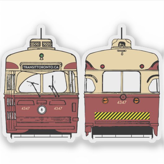 Transit Toronto PCC Front and Back Stickers (Voorkant)