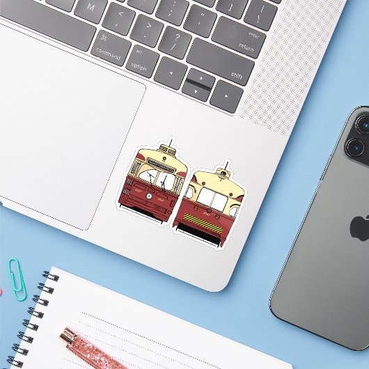 Transit Toronto PCC Front and Back Stickers (Laptop met iPhone)