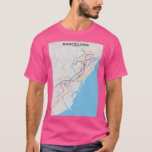 Transitkaart van Barcelona T-shirt
