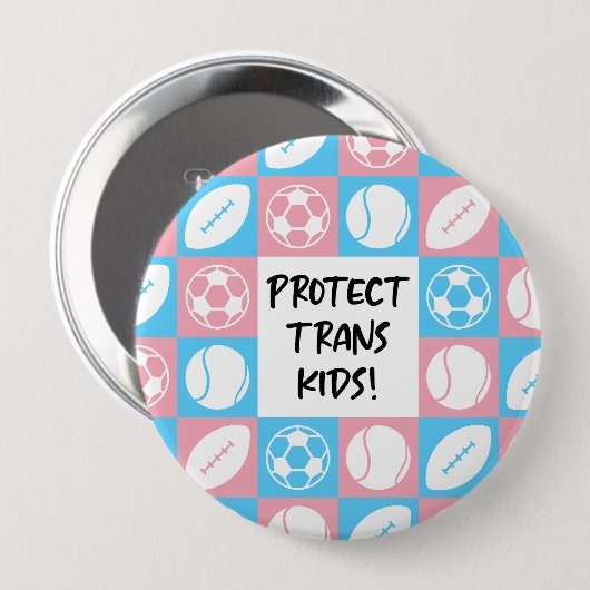 TransKinder sporters beschermen atleten Ronde Button 4,0 Cm (Voorkant /achterkant)