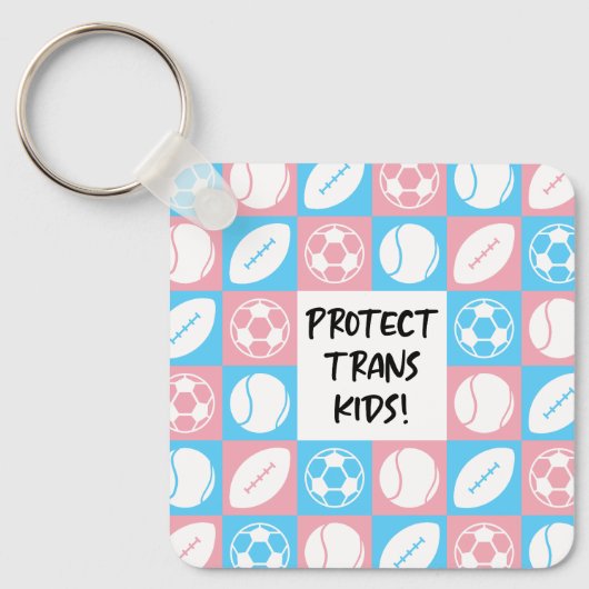 TransKinder sporters beschermen atleten Sleutelhanger (Voorkant)