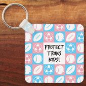 TransKinder sporters beschermen atleten Sleutelhanger (Voorkant)