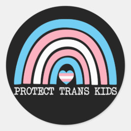 TransKinderen beschermen Ronde Sticker