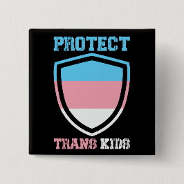 TransKinderen beschermen Vierkante Button 5,1 Cm