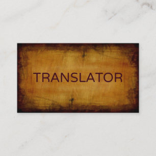 Translator Antiek geborsteld Visitekaartje