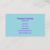 Translator Language Teacher Carte de cours en lign (Dos)