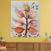 Translucent leaves canvas afdruk (Insitu (Woonkamer))