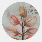 Translucent leaves ronde sticker (Voorkant)