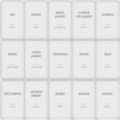 Translucide 1 x 1,8" Étiquettes de bocaux à épices (Devant)