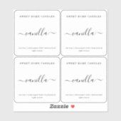 Translucide Clear Personnalisé Étiquettes de bougi (Feuille)