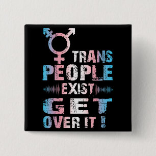 Transmensen zijn er al mee bezig - Transgender Pri Vierkante Button 5,1 Cm