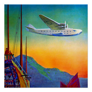  Transpacific Flight Travel Perfect Poster