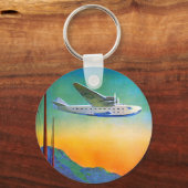 Transpacific Travel Artwork Button Sleutelhanger (Voorkant)