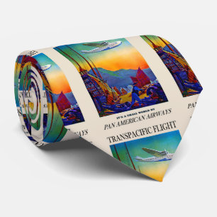  Transpacific Travel Artwork Stropdas