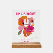  Transparant Acryl Bruiloft Bar Teken Bord (Voorkant)