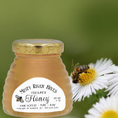 Transparant Creamed Honey Label 3 oz Skep Jar