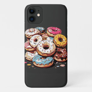 Transparant Donuts Sticker iPhone 11 Hoesje