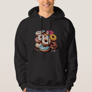 Transparant Donuts Sticker Hoodie