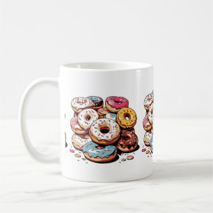 Transparant Donuts Sticker Koffiemok
