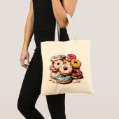 Transparant Donuts Sticker Tote Bag (Voorkant (product))