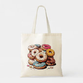 Transparant Donuts Sticker Tote Bag (Achterkant)